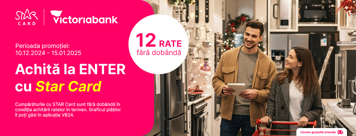 Orice cumpărături, la Enter, sunt mai avantajoase cu Star Card