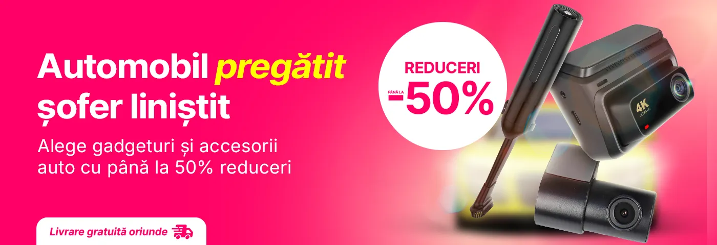 Alege gadgeturi și accesorii auto cu până la 50% reduceri!