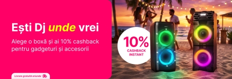 Ia-ți boxa dorită și profită de 10% cashback instant pentru gadgeturi și accesorii!