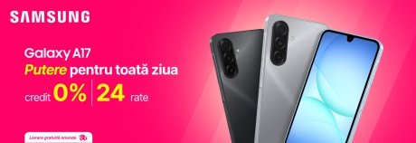 Doar acum ai Galaxy A17 cu 0% dobândă!
