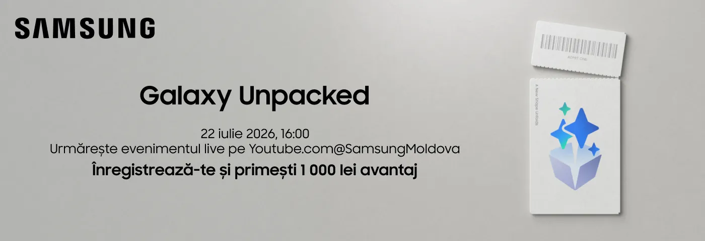 Cu Enter, ai un avantaj de 1 000 lei la noile produse Samsung!