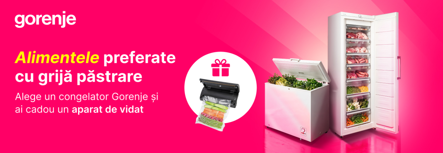 Cadou aparat de vidat la achiziția unui congelator Gorenje!